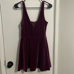Crushed velvet express mini dress
